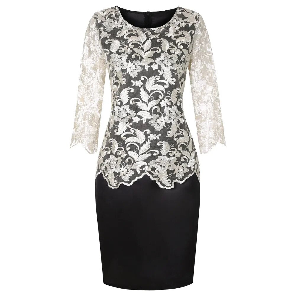 Women Dress Elegant Two Piece Set Half Sleeve Suit