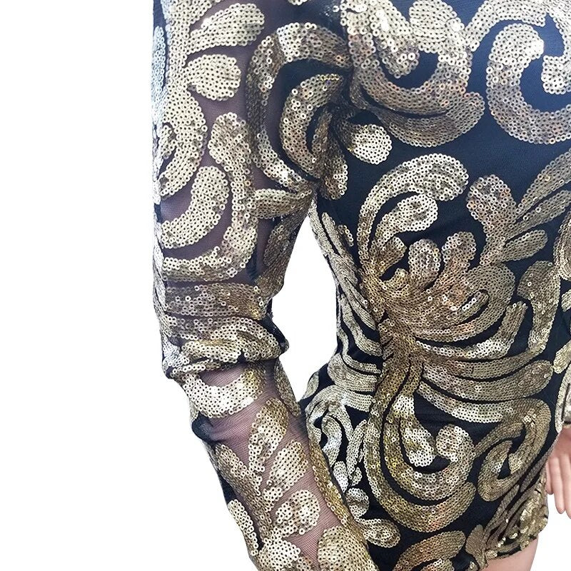 Women Sexy Nightclub Long Sleeve Romper