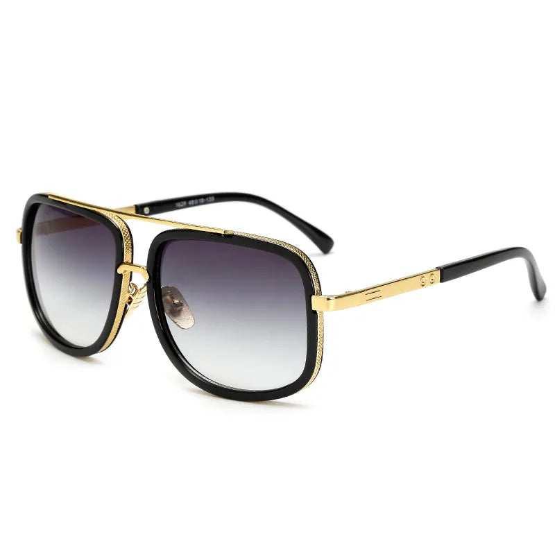 Men Square Metal Sunglasses