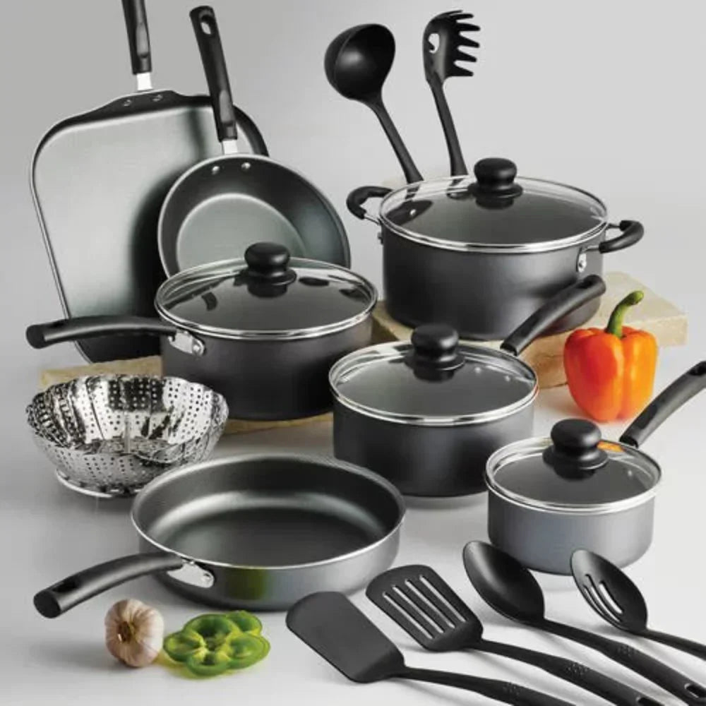 18 Piece Non-stick Cookware Set Gray