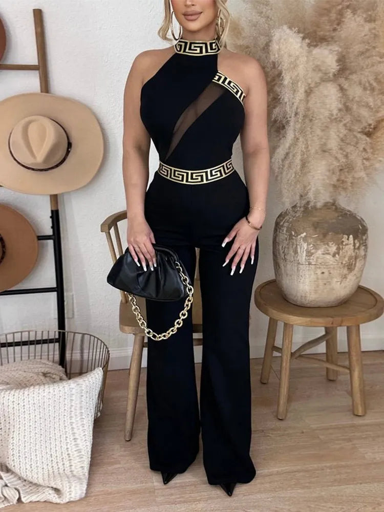 Sheer Mesh Jumpsuit