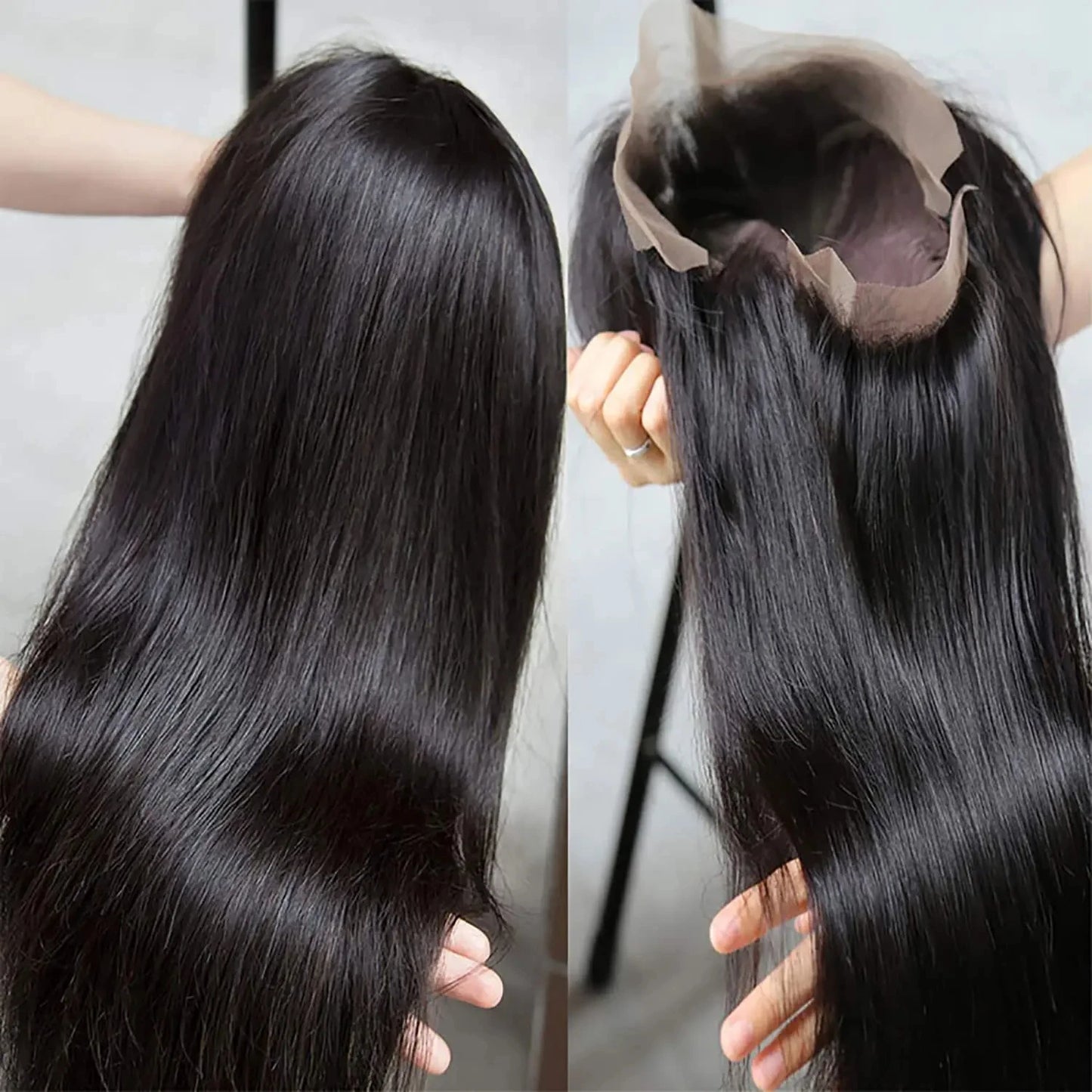 Glueless Straight HD Lace Wig Ready To Go Human Hair Pre plucked