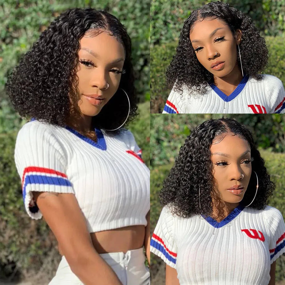 Bob Lace Frontal Wig Human Hair 13x4 Deep Wave