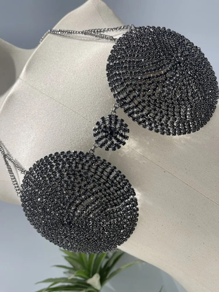 Sexy Halter Rhinestone Bra Top