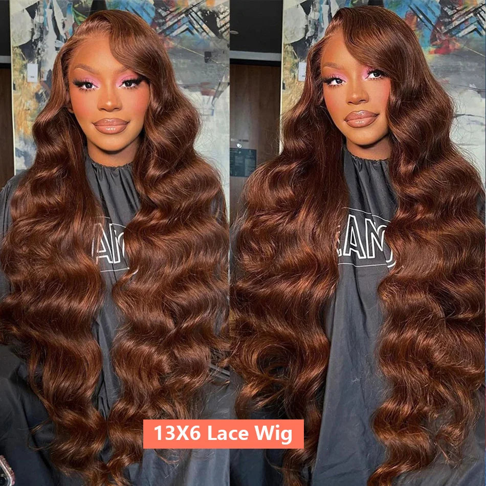 HD Brown Body Wave Lace Front Wig