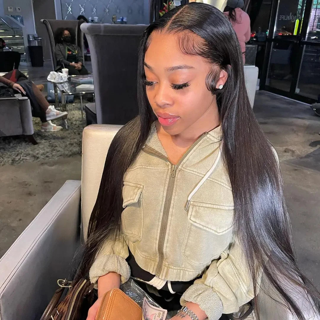 Glueless Straight HD Lace Wig Ready To Go Human Hair Pre plucked