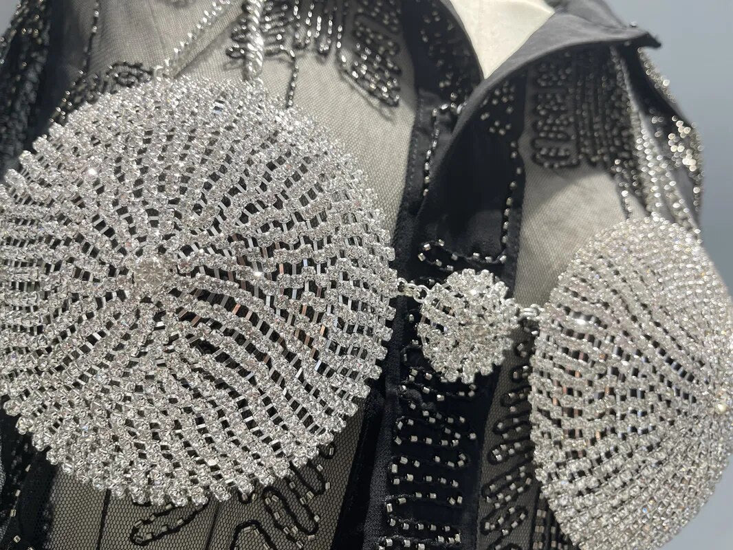 Sexy Halter Rhinestone Bra Top