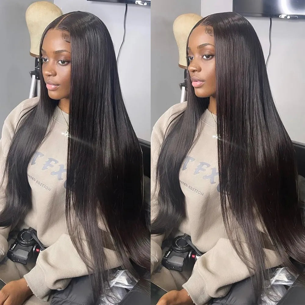 Brazilian Straight Human Hair Wig HD Transparent Lace Frontal