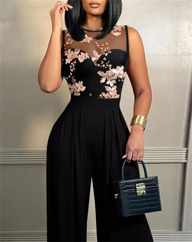 Chic Elegant Wide Leg Jumpsuit
