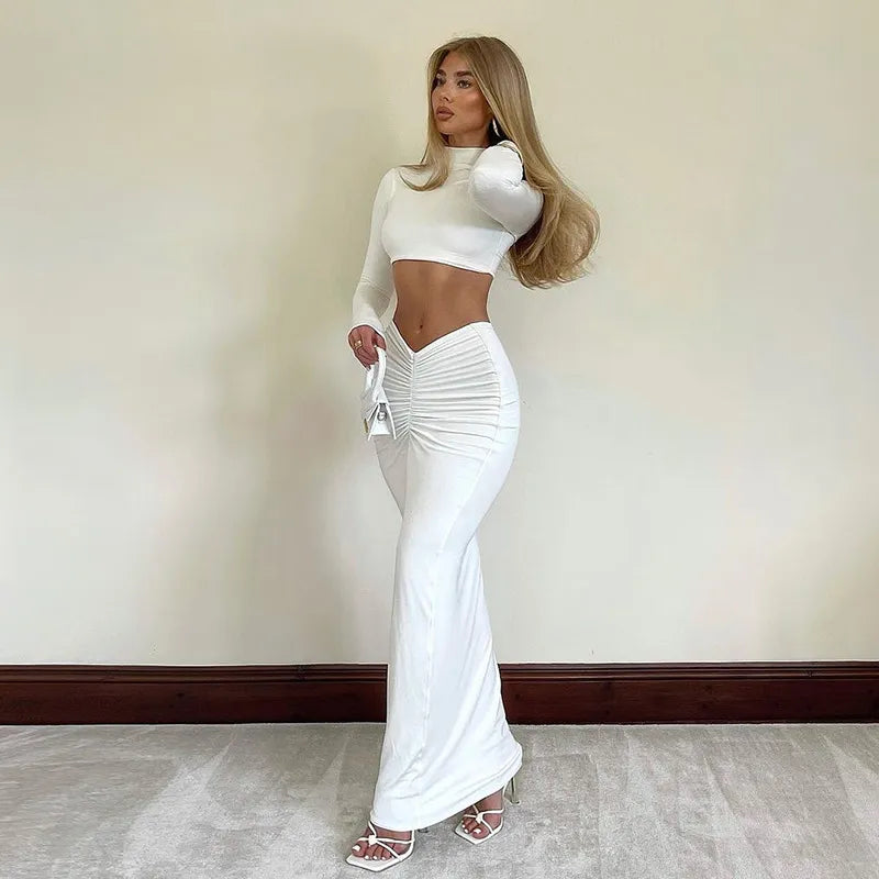 Two Piece Set Women's Top and Skirt