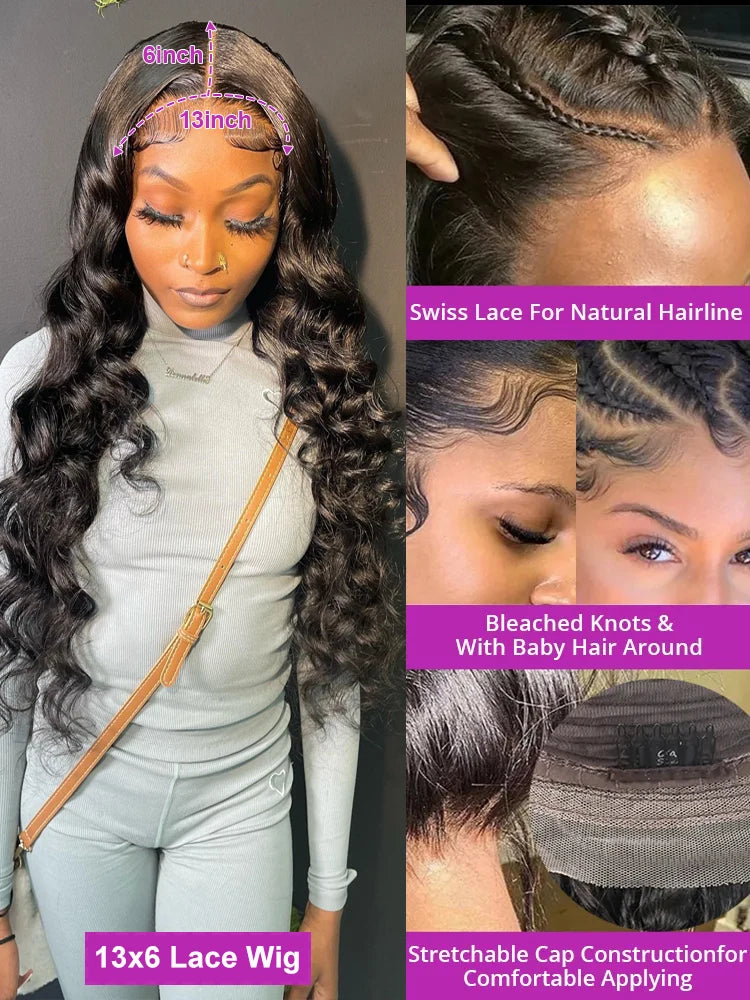 Loose Deep Wave 13x4 Brazilian Glueless HD Lace Frontal Wig