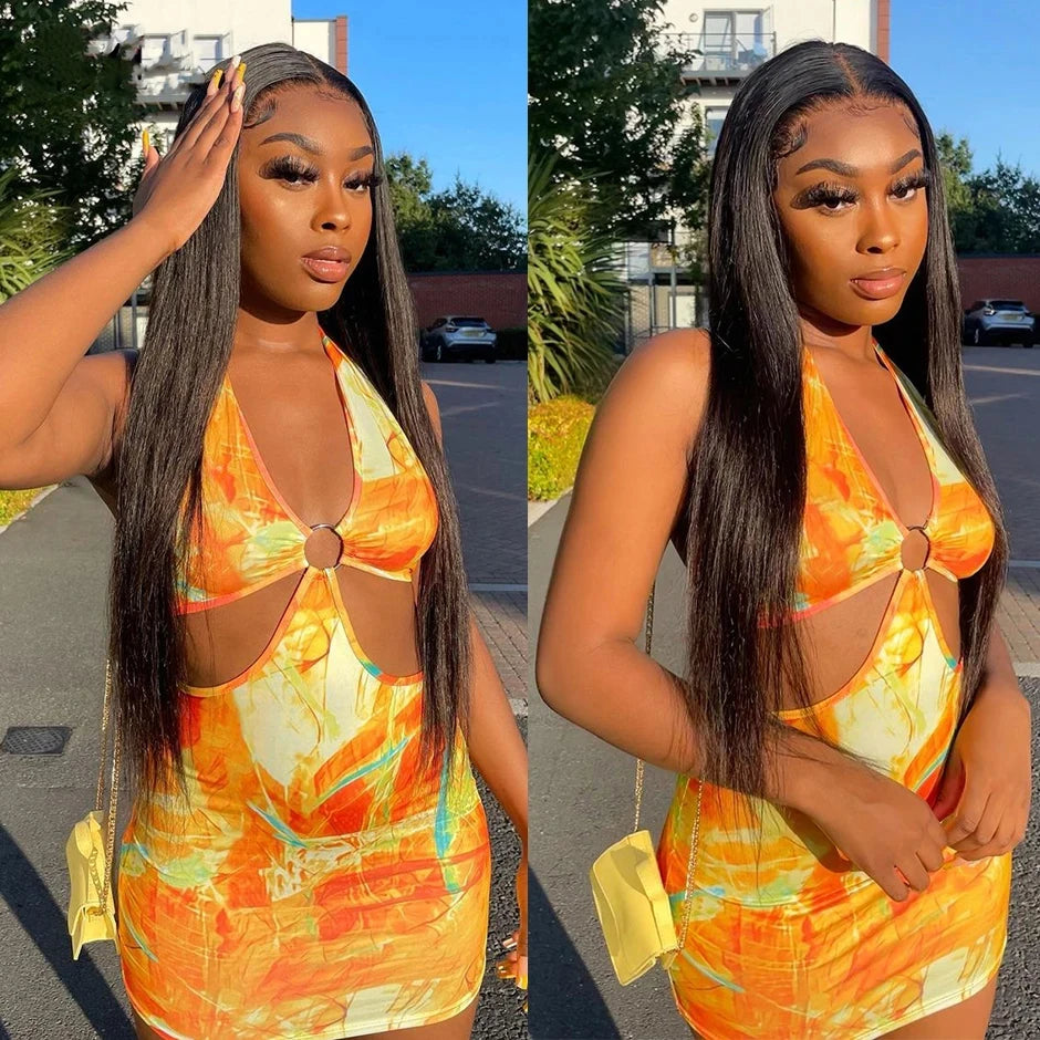 Glueless Straight HD Lace Wig Ready To Go Human Hair Pre plucked
