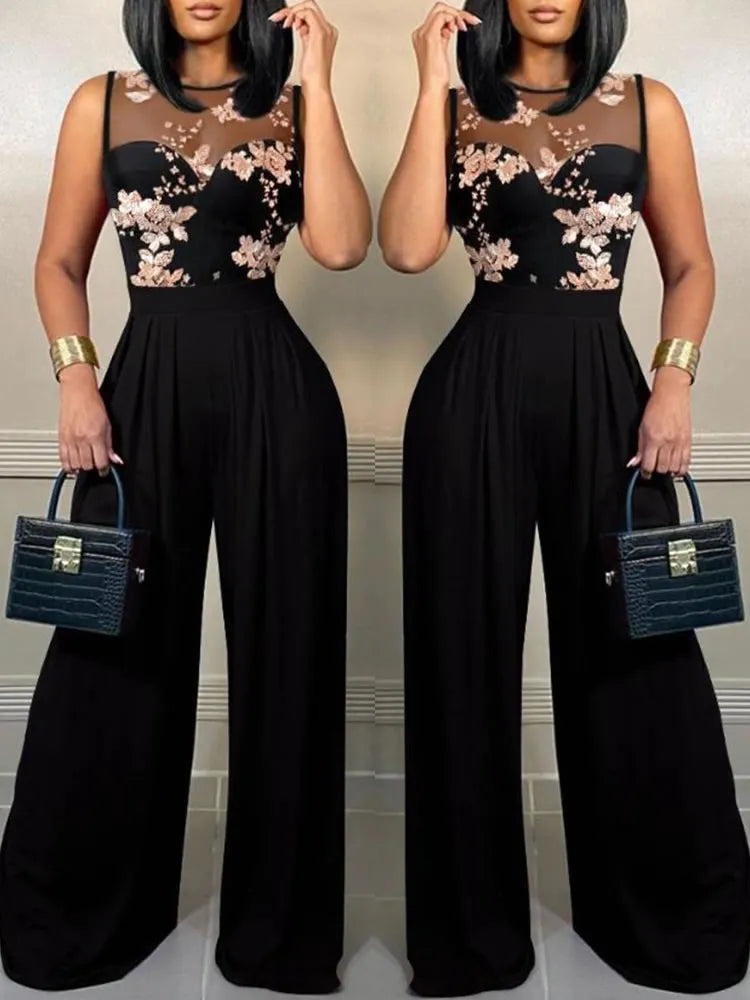 Chic Elegant Wide Leg Jumpsuit
