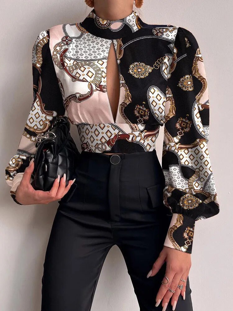 Women Long Sleeves Printed Shirt