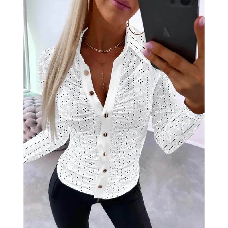 Vintage Print Long Sleeve Button Shirt