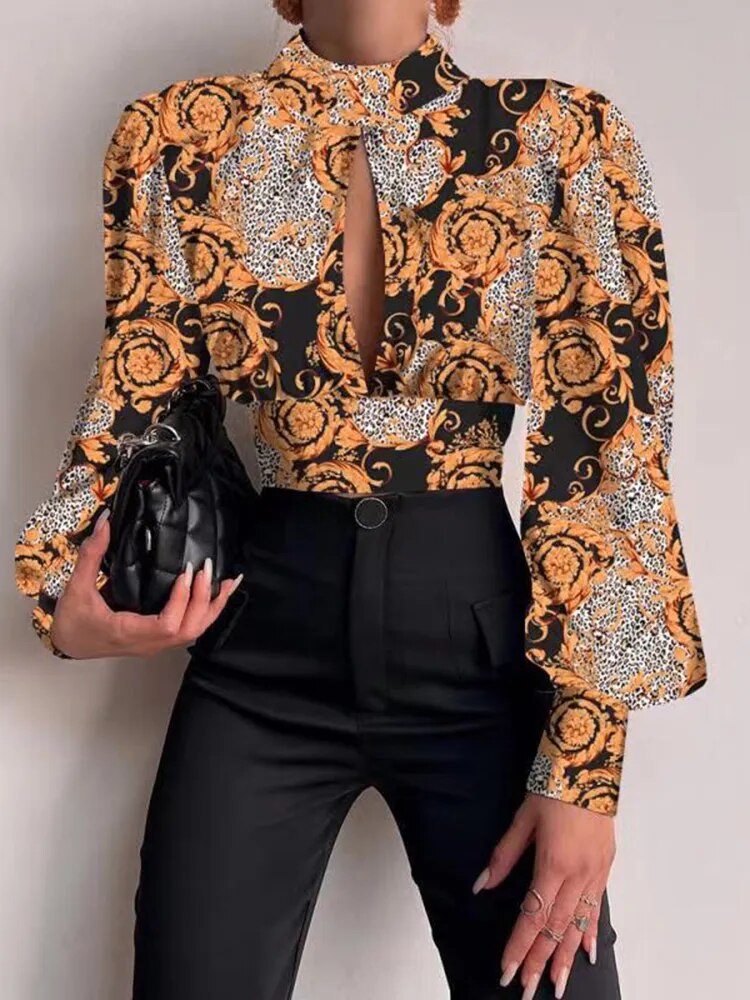 Women Long Sleeves Printed Shirt