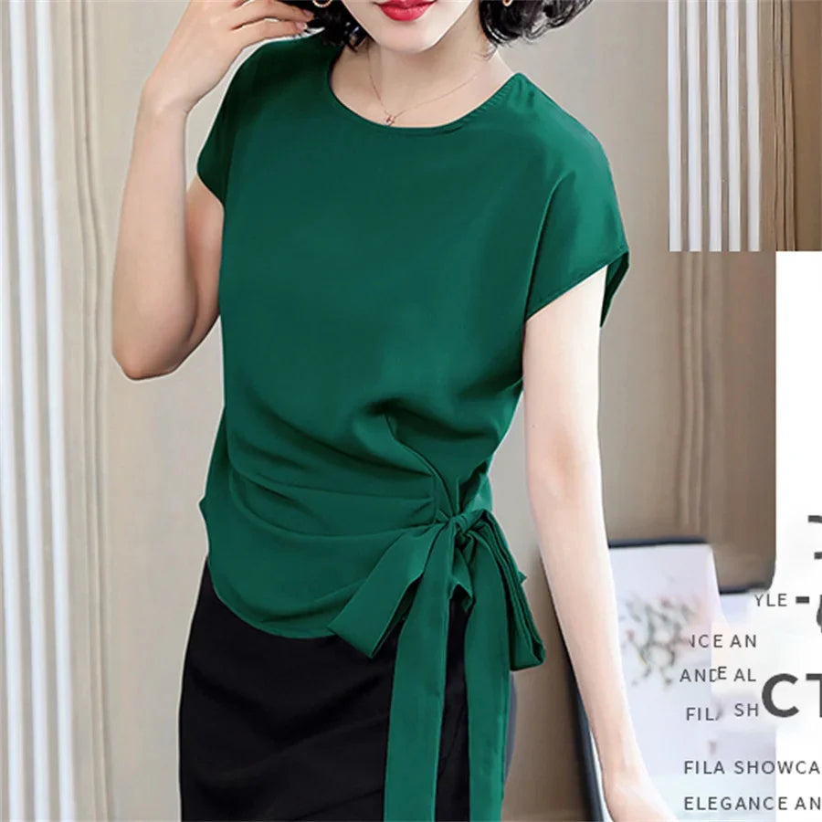 Lady's Casual Wrap Blouse