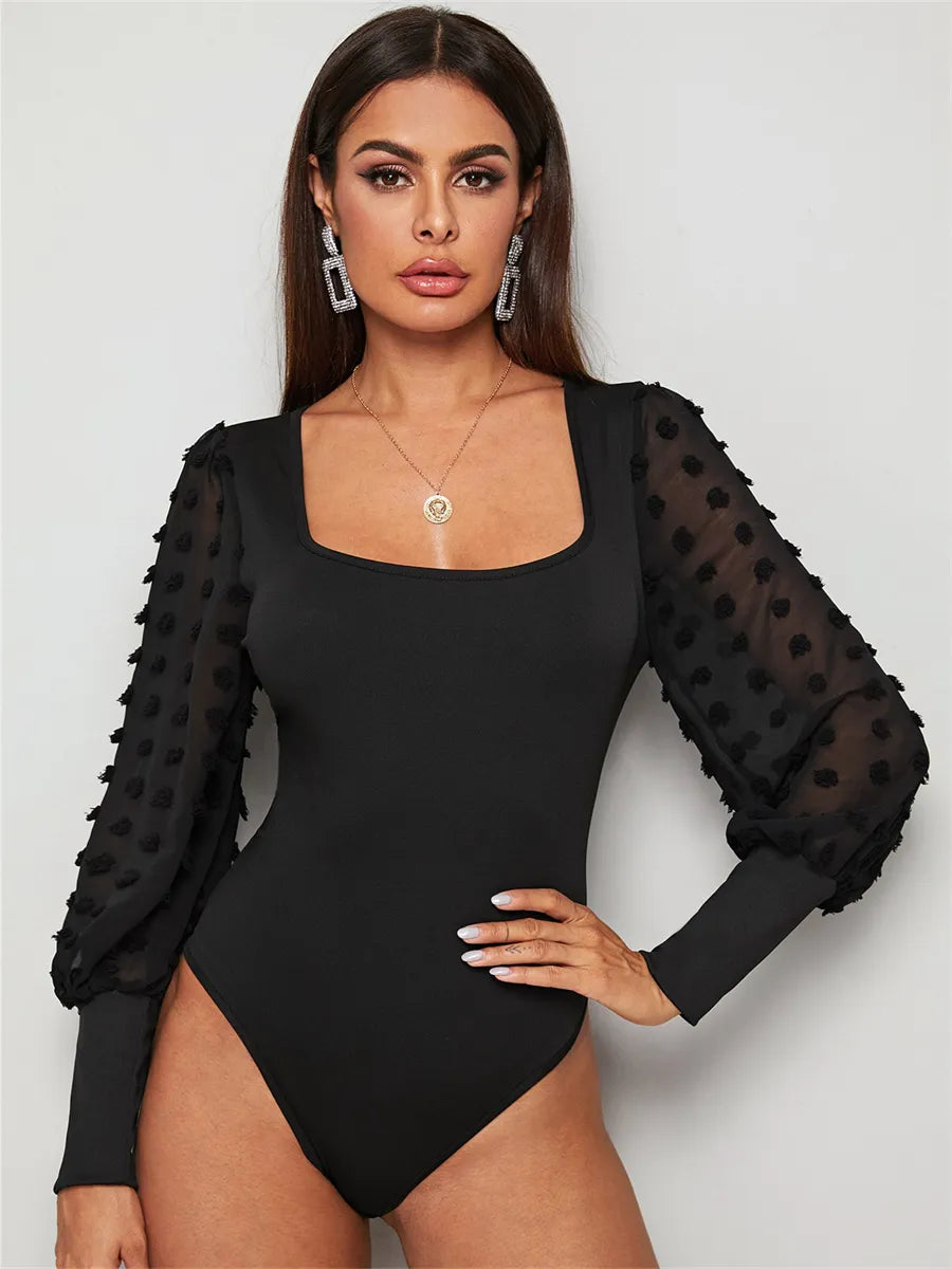 Sexy Slim Long Sleeves Bodysuit