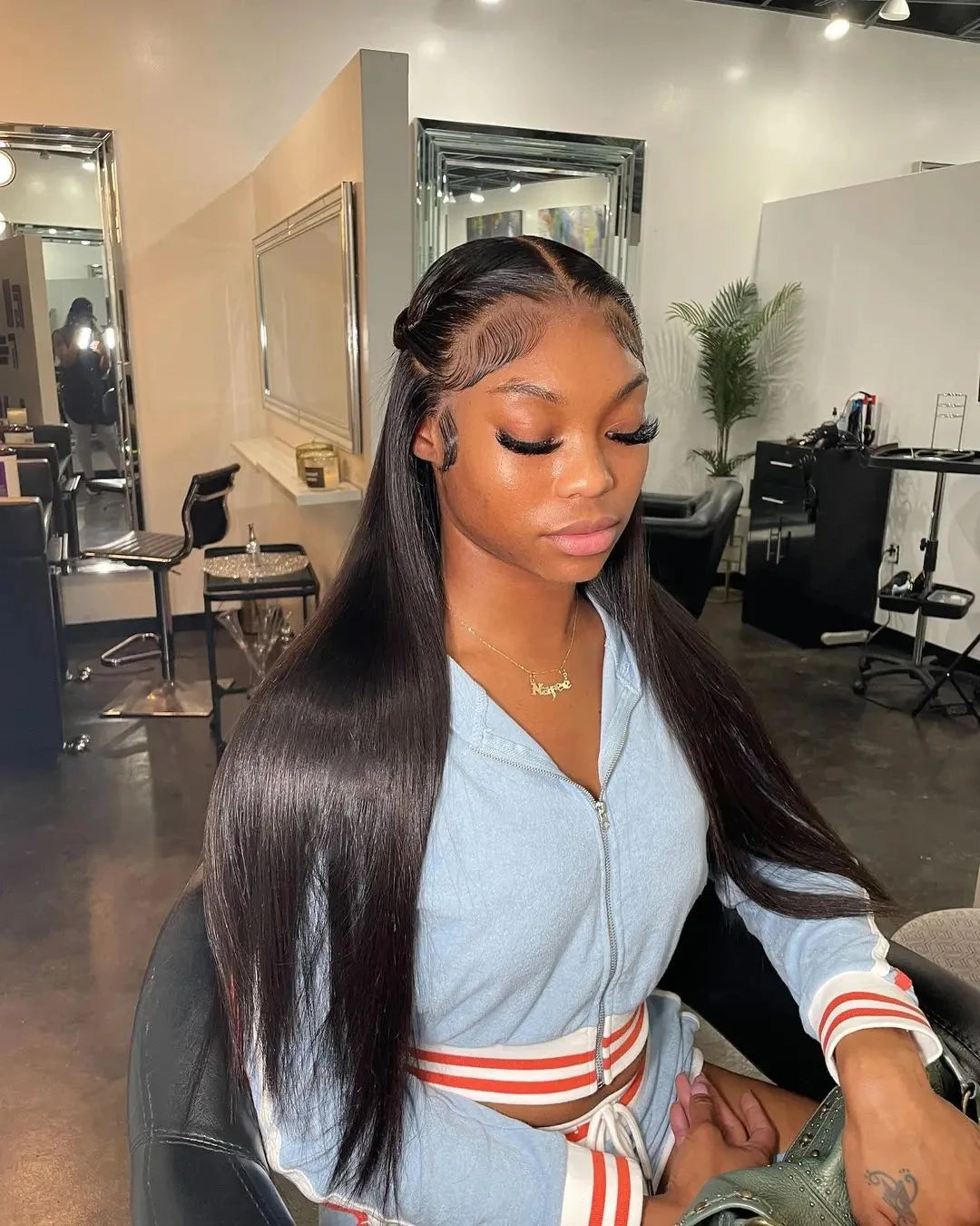 Glueless Straight HD Lace Wig Ready To Go Human Hair Pre plucked