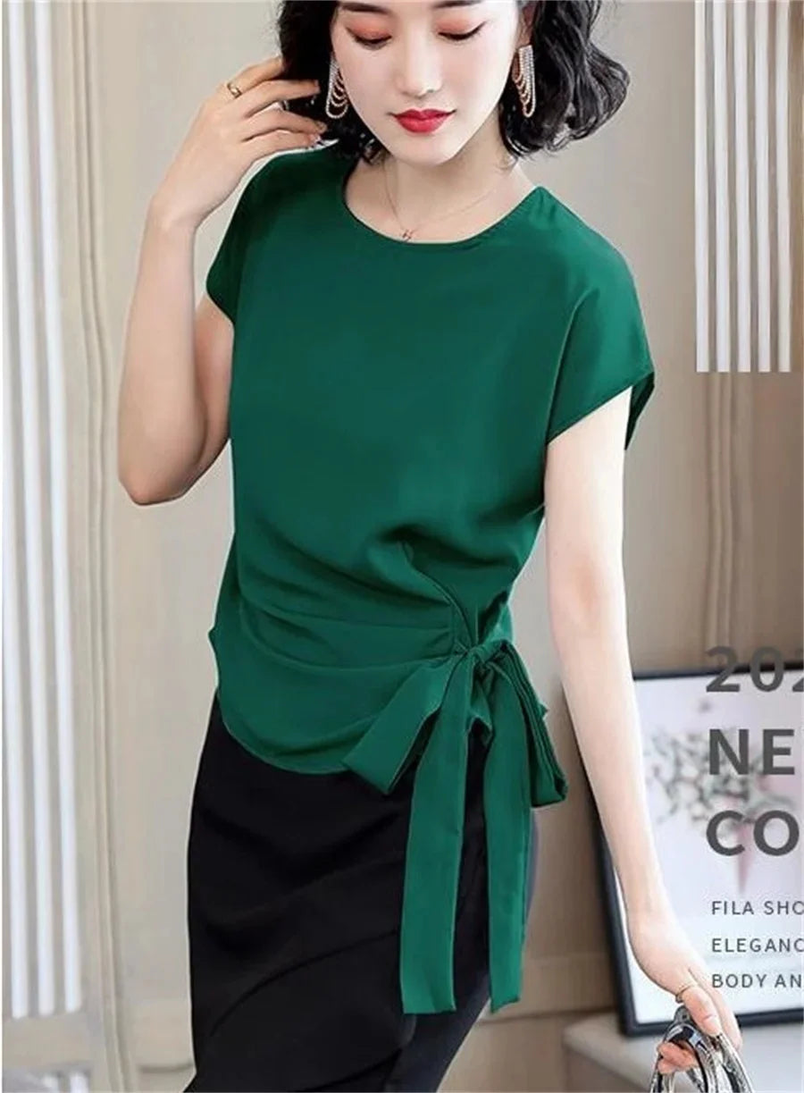 Lady's Casual Wrap Blouse