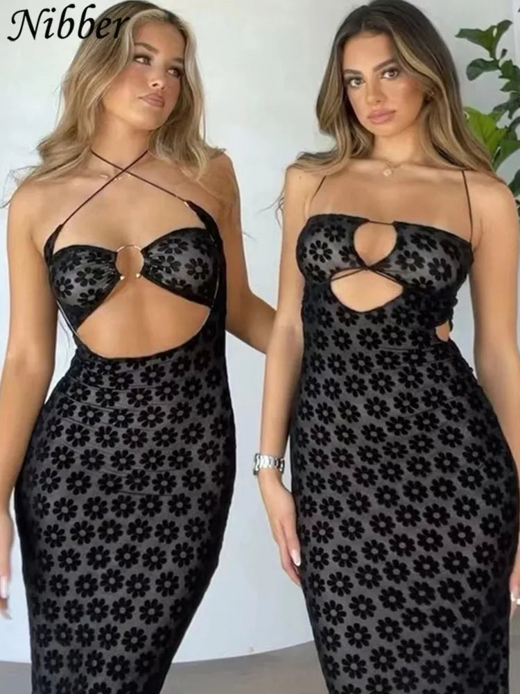 Nibber Maxi Dress Sexy Hollow