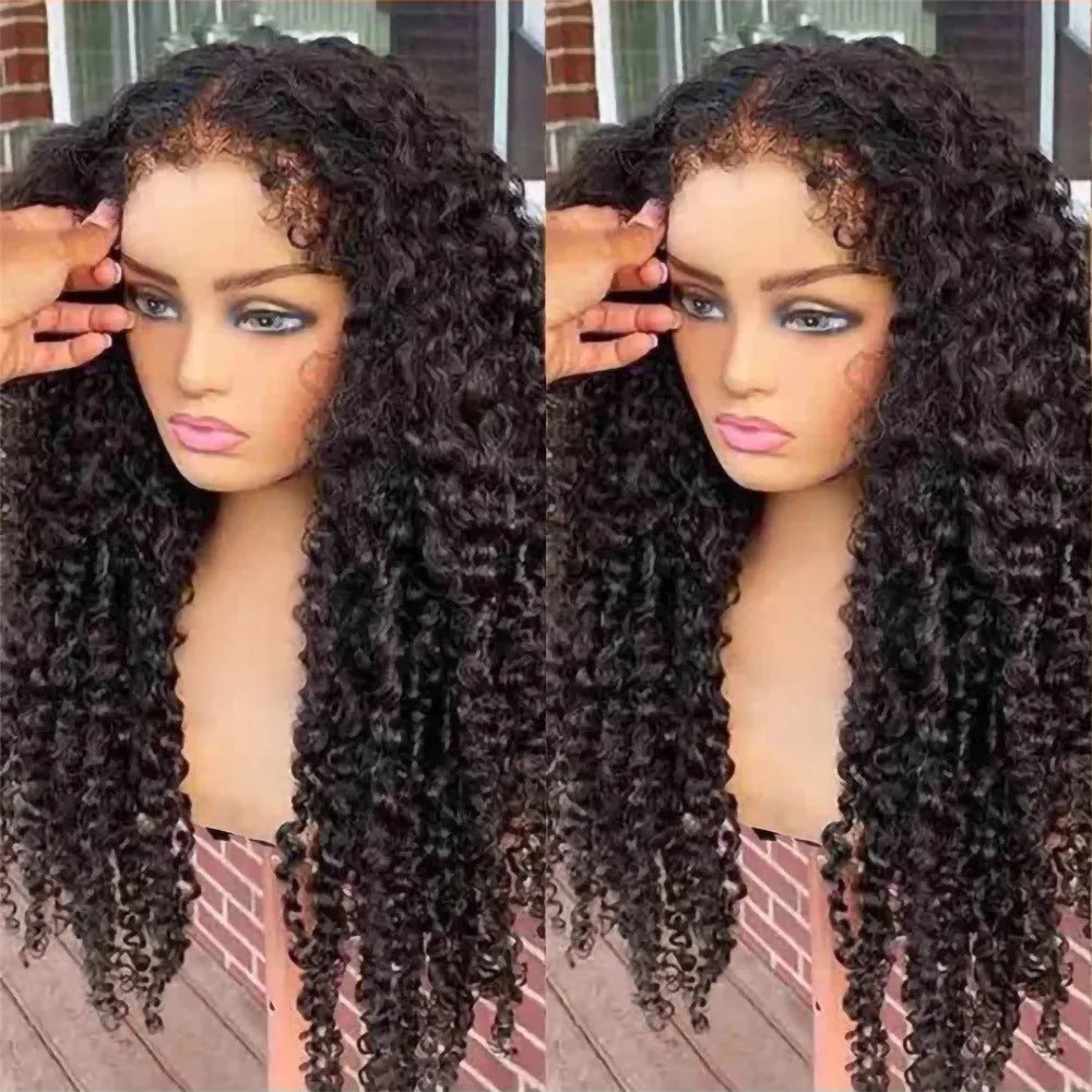 Human Lace Wig Kinky Curly Remy Brazilian Hair