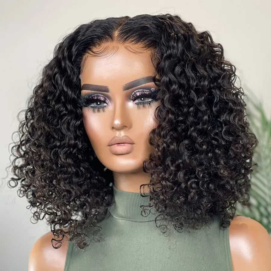 Bob Lace Frontal Wig Human Hair 13x4 Deep Wave