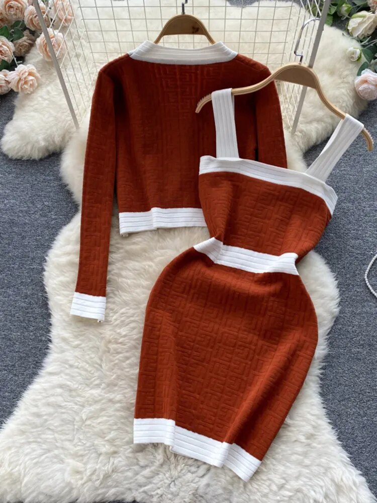 Women's Dresses Cardigan Two Piece Set