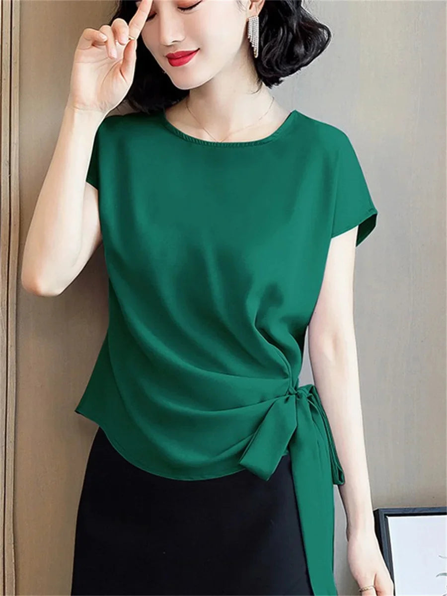 Lady's Casual Wrap Blouse