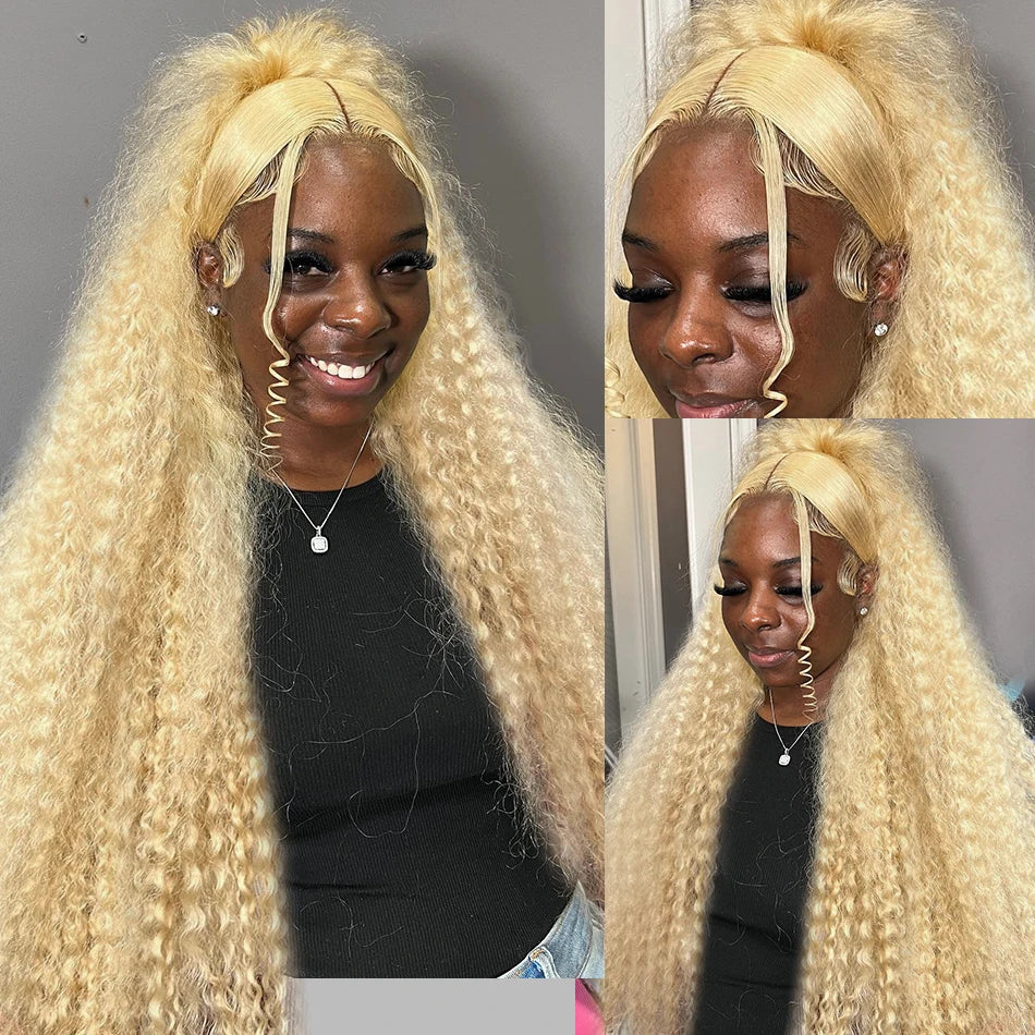 Deep Wave 613 Blonde Transparent Lace Frontal Wig Human Hair Wig