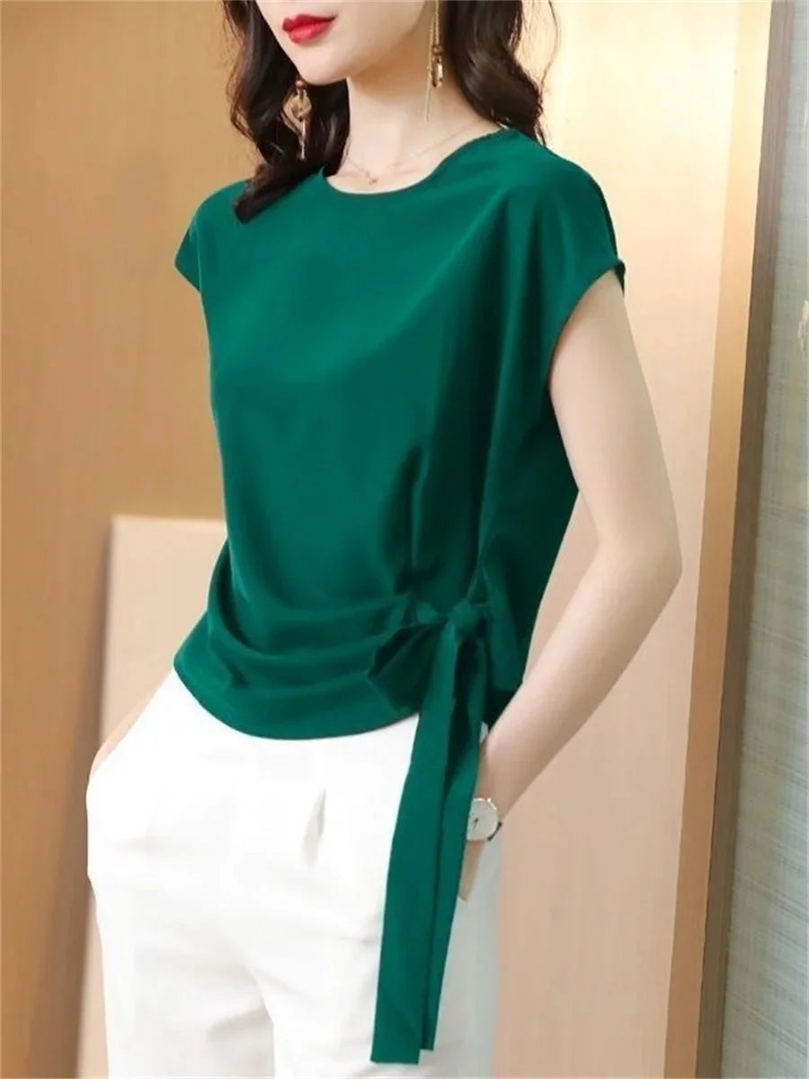 Lady's Casual Wrap Blouse