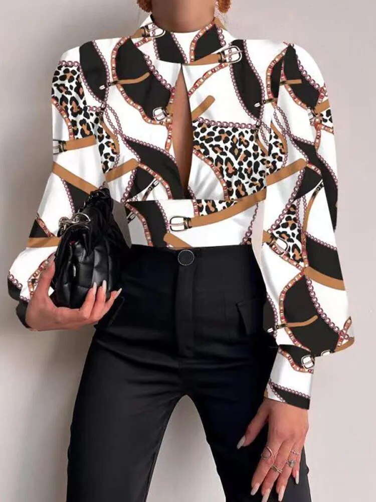 Women Long Sleeves Printed Shirt