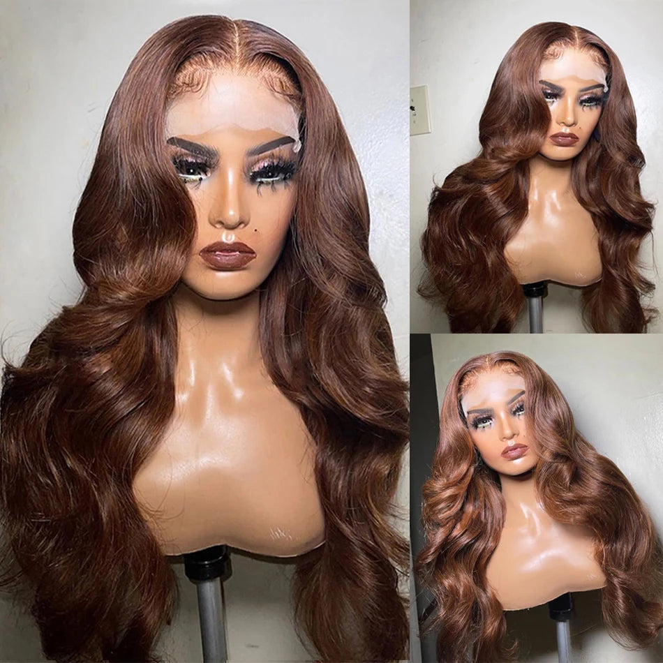 HD Brown Body Wave Lace Front Wig