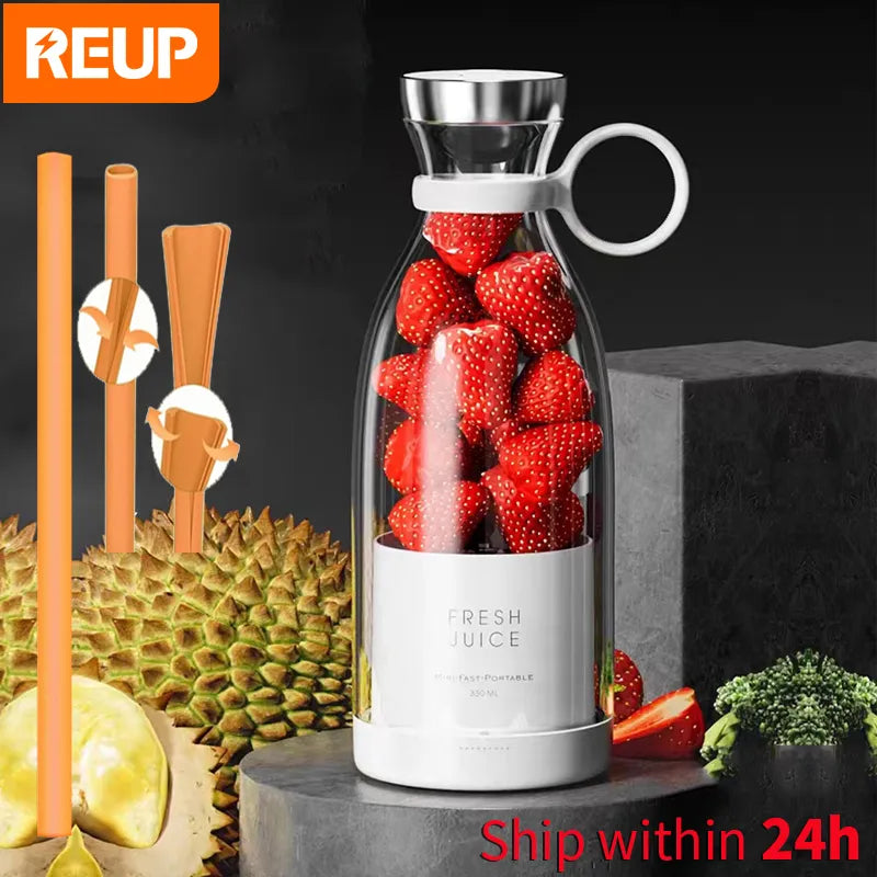 350ml Portable Mini Fruit Blender Electric Wireless Juicer