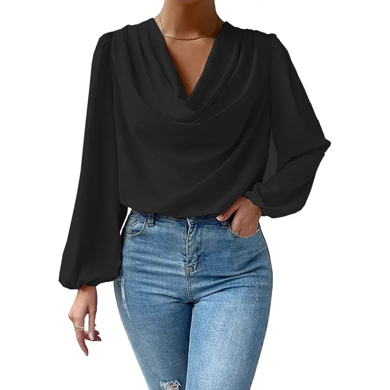 Elegant Women's Fashion Chiffon Blouse