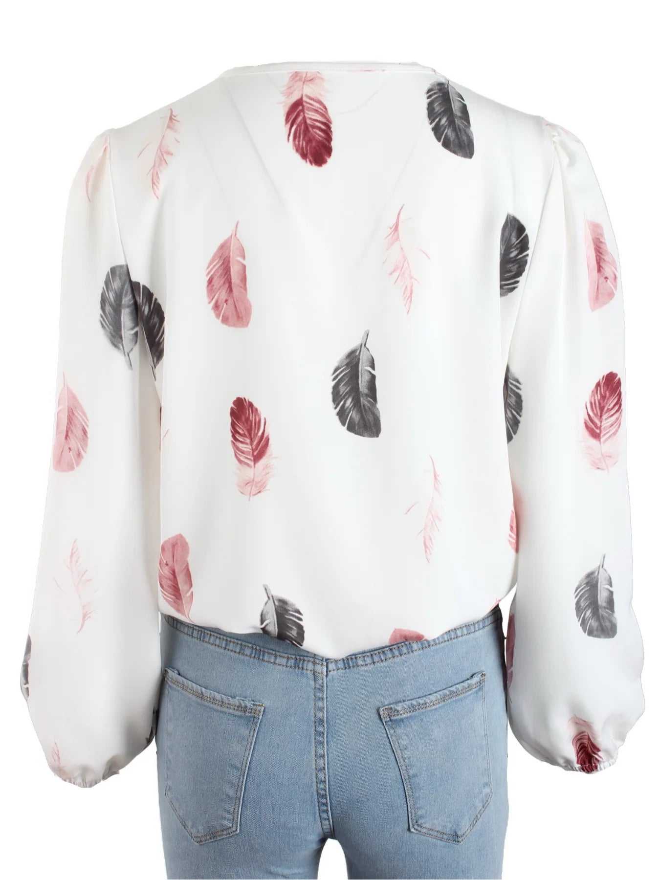 Women's Printed V Neck Blouse