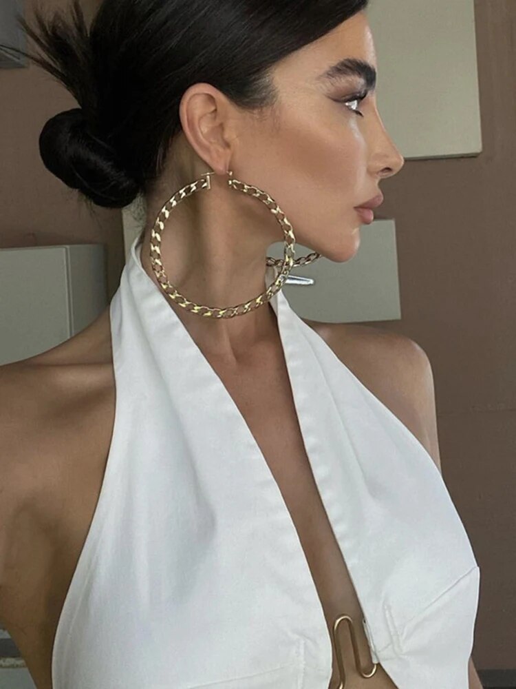Sexy Halter Backless Wrap Crop Top