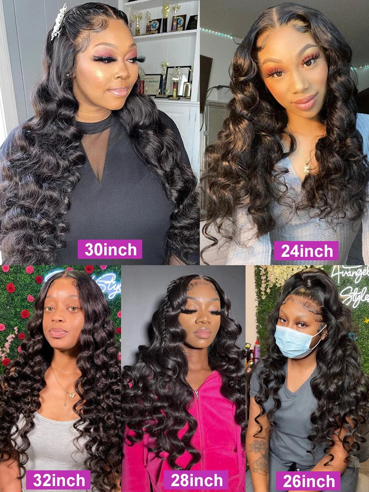 Loose Deep Wave 13x4 Brazilian Glueless HD Lace Frontal Wig