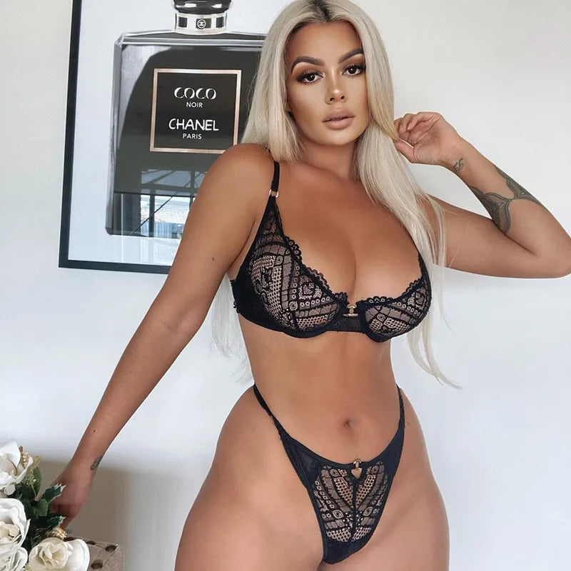 2-Piece Hallow Out Bra Set
