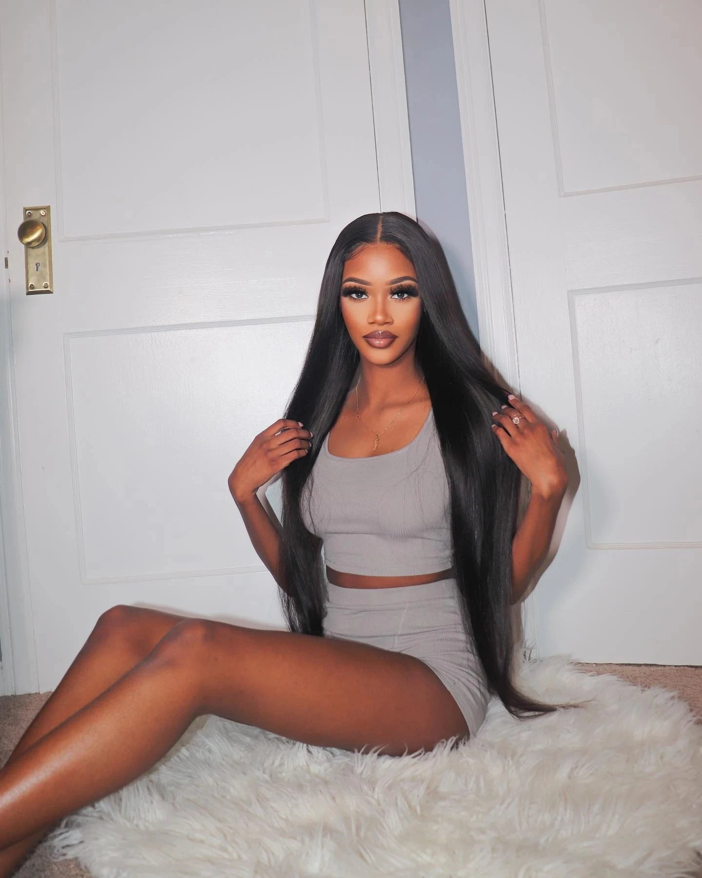 Glueless Straight HD Lace Wig Ready To Go Human Hair Pre plucked