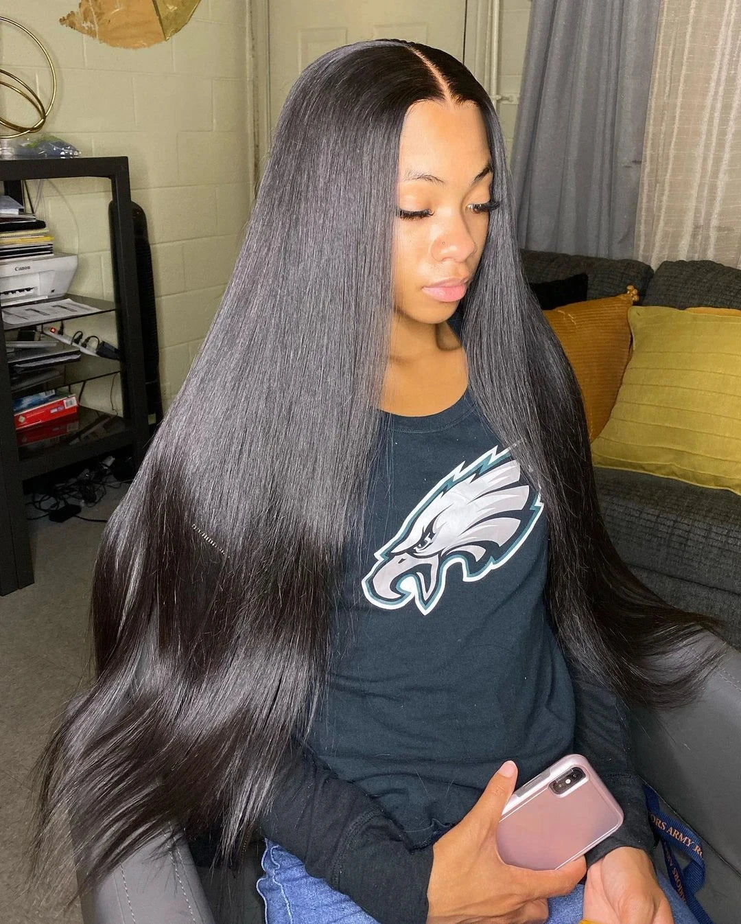 Glueless Straight HD Lace Wig Ready To Go Human Hair Pre plucked