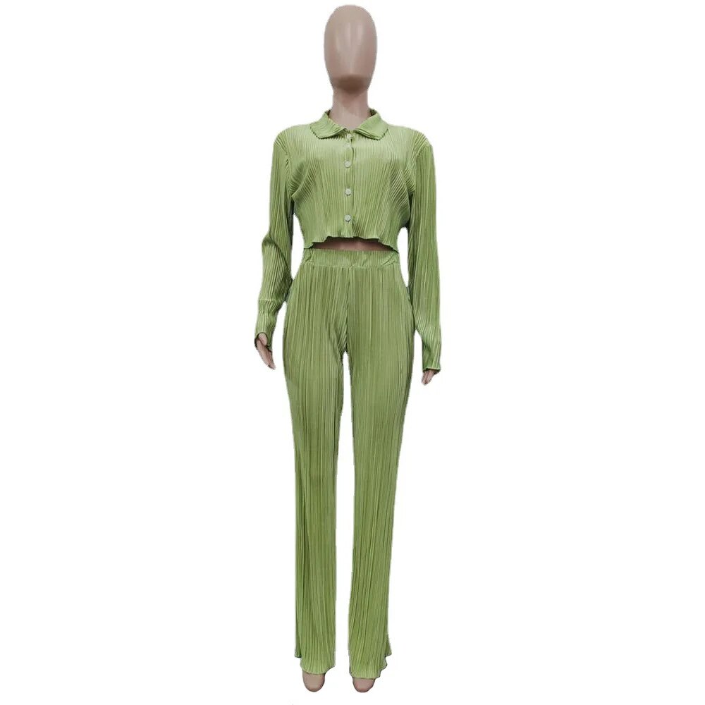 Women's Long Sleeve Blouse Shirt Two 2 Piece Set Outfits