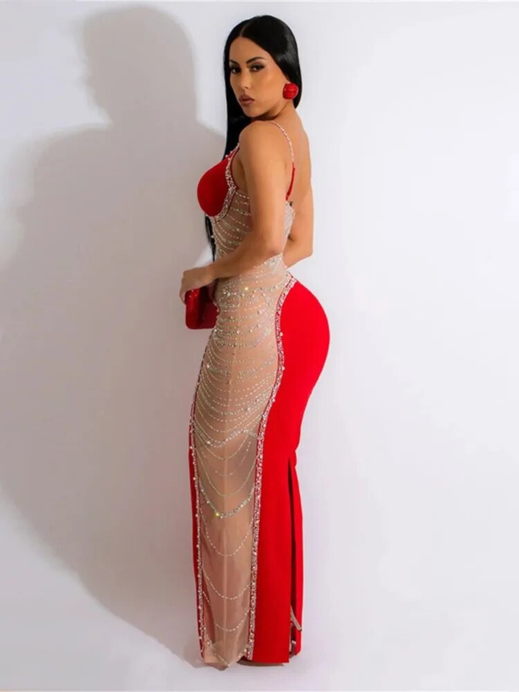 One Shoulder Maxi Evening Dress