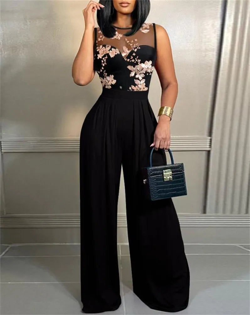 Chic Elegant Wide Leg Jumpsuit