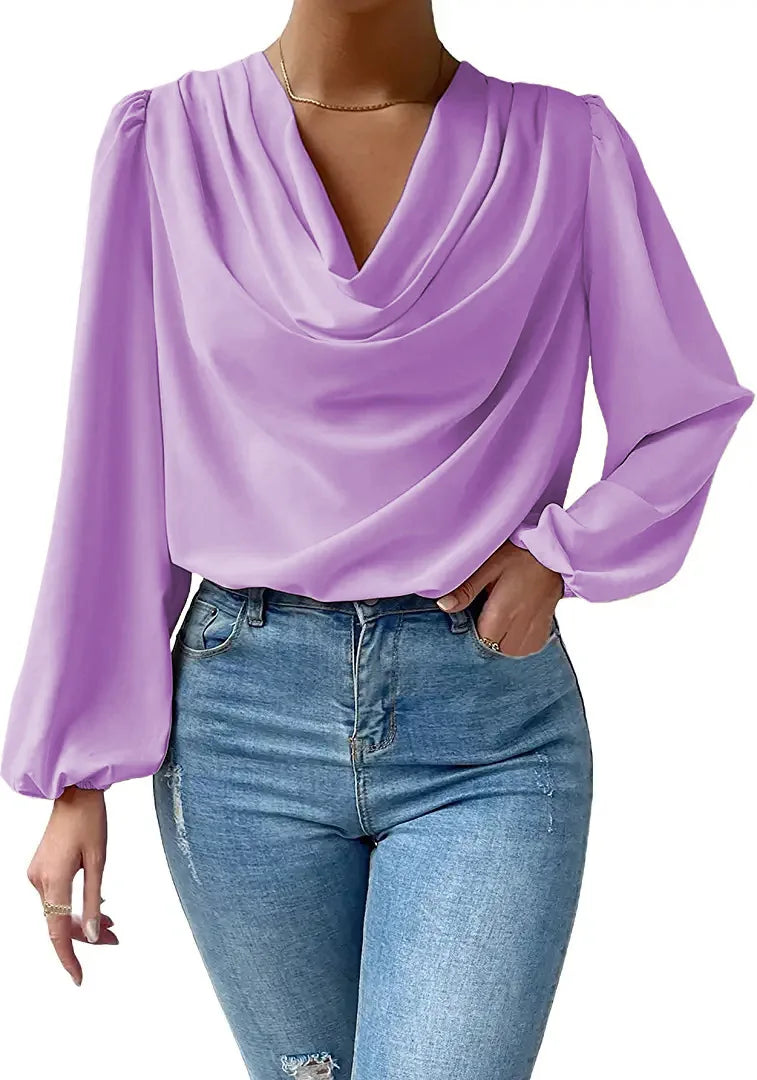 Elegant Women's Fashion Chiffon Blouse