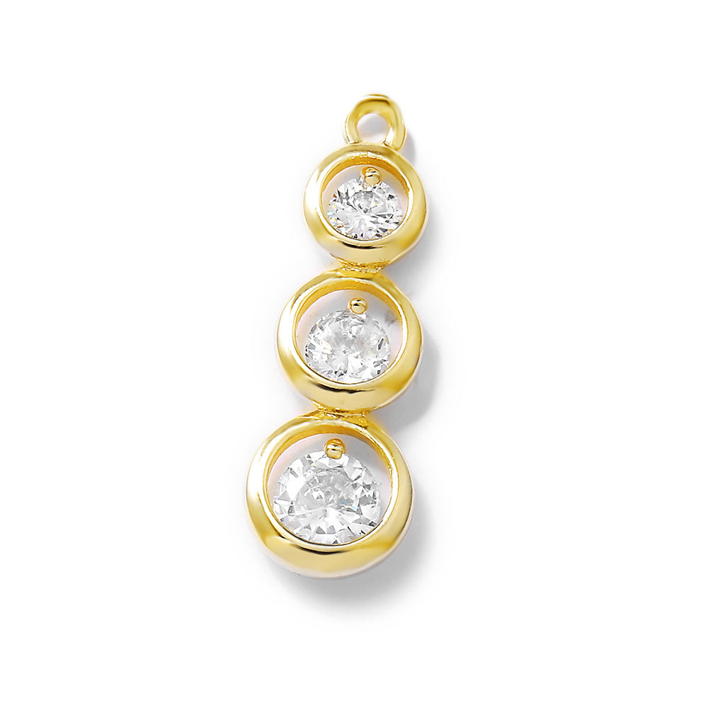 Ornament Accessories Metal Zircon-inlaid Pendant Diy Necklace Bracelet Earrings Pendant