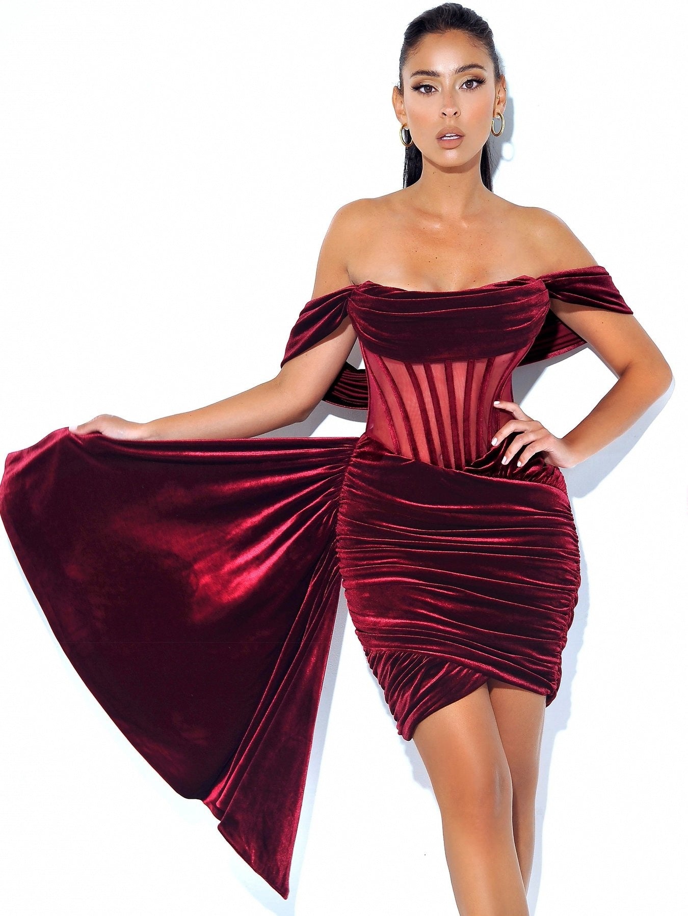 Women's Sexy Evening Velvet Dress