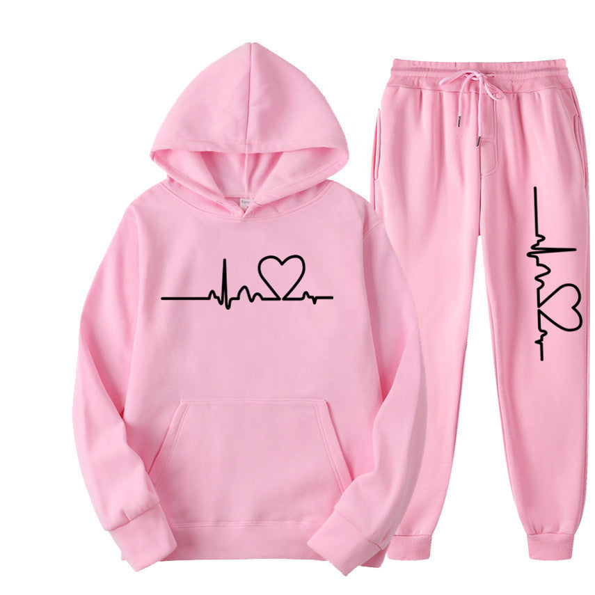 Unisex Fleece-lined Sweater Suit Hoodie