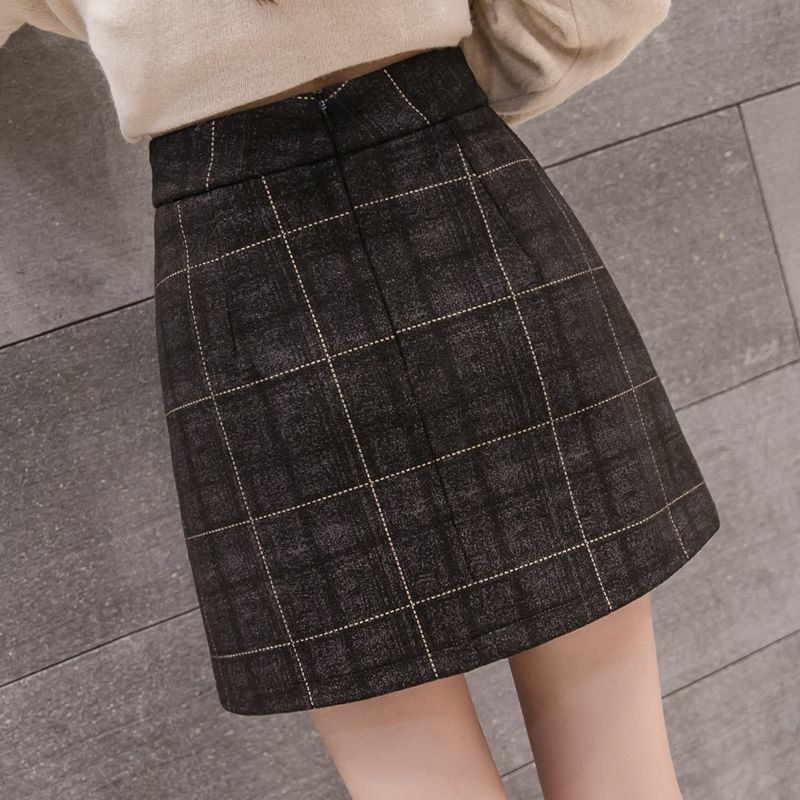 Woolen Mini Skirt
