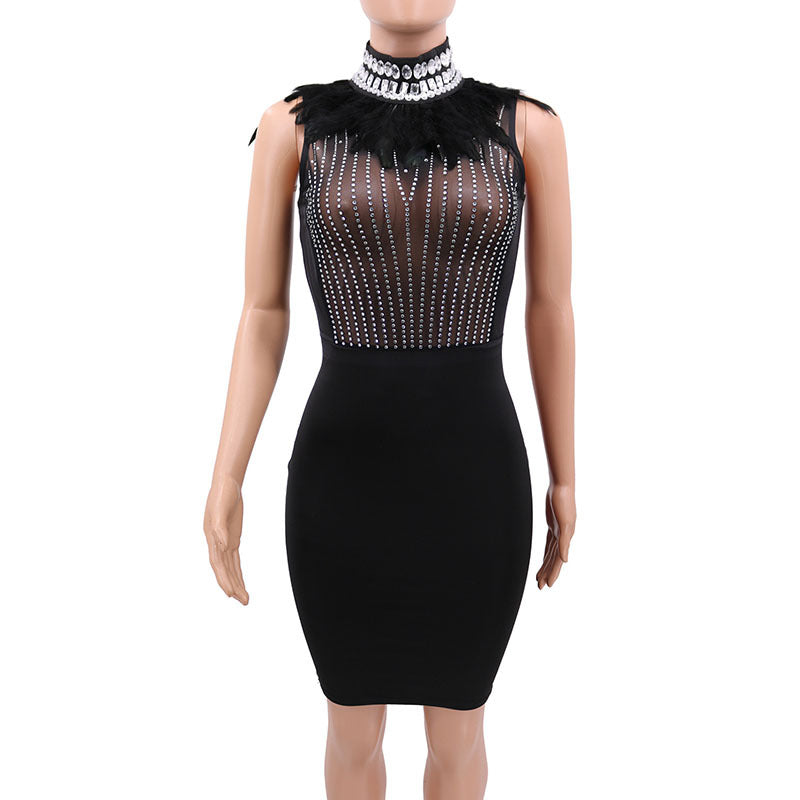 Bodycon Beads Evening Dress